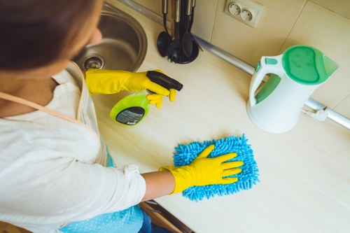 Chiswick Cleaners team assessing a property